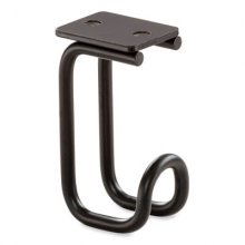 Table Hooks, 1.25 x 1.75 x 3.25, Black, 6/Pack, Ships in 1-3 Business Days