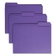 Colored File Folders, 1/3-Cut Tabs: Assorted, Letter Size, 0.75" Expansion, Purple, 100/Box