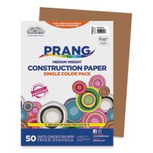 Construction Paper, 58 lb Text Weight, 9 x 12, Light Brown, 50/Pack