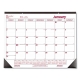 Monthly Desk Pad Calendar, 22 x 17, White/Burgundy Sheets, Black Binding, Black Corners, 12-Month (Jan to Dec): 2023