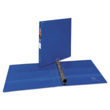 Heavy-Duty Non-View Binder with DuraHinge and One Touch EZD Rings, 3 Rings, 1" Capacity, 11 x 8.5, Blue