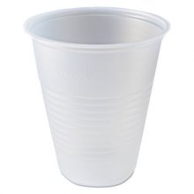 RK Ribbed Cold Drink Cups, 7 oz, Clear, 100 Bag, 25 Bags/Carton