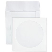 CD/DVD Sleeves, 1 Disc Capacity, White, 100/Box