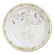 Symphony Paper Dinnerware, Mediumweight Plate, 8.5" dia, Tan, 125/Pack