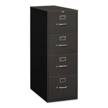 310 Series Vertical File, 4 Legal-Size File Drawers, Charcoal, 18.25" x 26.5" x 52"