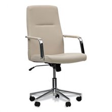 Workspace by Alera Leather Task Chair, Supports Up to 275 lb, 18.19" to 21.93" Seat Height, White Seat, White Back