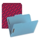 Top Tab Colored Fastener Folders, 2 Fasteners, Letter Size, Blue Exterior, 50/Box