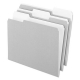 Interior File Folders, 1/3-Cut Tabs: Assorted, Letter Size, Gray, 100/Box
