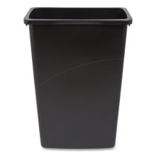 Open Top Indoor Trash Can, Plastic, 10.25 gal, Black