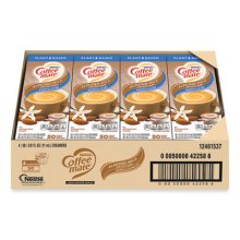 Plant-Based Almond Milk Non-Dairy Liquid Creamer Singles, Natural Vanilla, 0.38 oz Tubs, 200/Carton