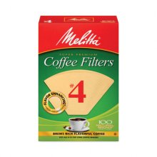 Melitta Coffee Filters, #4, 8 to 12 Cup Size, Cone Style, 100 Filters/Pack, 3/Pack, Delivered in 1-4 Business Days