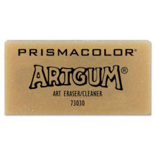 ARTGUM Eraser, For Pencil Marks, Rectangular Block, Large, Off White, Dozen