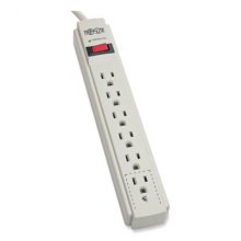 Protect It! Surge Protector, 6 Outlets, 4 ft Cord, 790 Joules, Light Gray