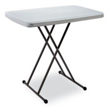 IndestrucTable Classic Personal Folding Table, 30 x 20 x 25 to 28 High, Charcoal