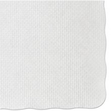 Knurl Embossed Scalloped Edge Placemats, 9.5 x 13.5, White, 1,000/Carton