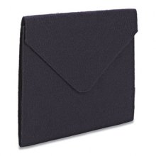 Soft Touch Cloth Expanding Files, 2" Expansion, 1 Section, Snap Closure, Letter Size, Dark Blue