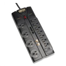 Protect It! Surge Protector, 12 Outlets, 8 ft Cord, 2880 Joules, Black