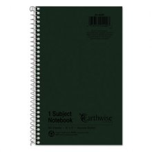 Earthwise by Oxford Recycled One-Subject Notebook, Narrow Rule, Green Cover, 8 x 5, 80 Sheets
