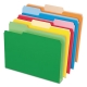 Double Stuff File Folders, 1/3-Cut Tabs: Assorted, Letter Size, Assorted Colors, 50/Pack