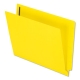Colored Reinforced End Tab Fastener Folders, 2 Fasteners, Letter Size, Yellow Exterior, 50/Box