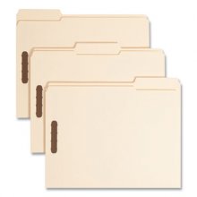 Top Tab Fastener Folders, 1/3-Cut Tabs: Assorted, 2 Fasteners, Letter Size, 11-pt Manila Exterior, 50/Box