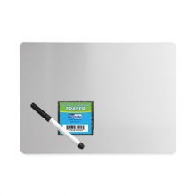 Dry Erase Board Set, 12 x 9, White, Black Markers, 12/Pack