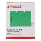 Deluxe Reinforced Top Tab Fastener Folders, 2 Fasteners, Letter Size, Green Exterior, 50/Box