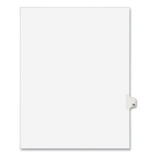 Preprinted Legal Exhibit Side Tab Index Dividers, Avery Style, 10-Tab, 18, 11 x 8.5, White, 25/Pack, (1018)