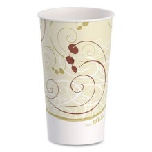 Symphony Paper Cold Cups, 16 oz, White/Beige, 50/Sleeve, 20 Sleeves/Carton