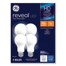 Reveal HD+ LED A19 Light Bulb, 5 W, 4/Pack