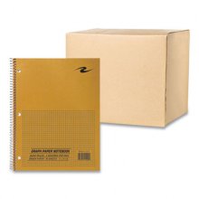 Lab and Science Wirebound Notebook, Quadrille Rule (5 sq/in), Brown Cover, (80) 8.5 x 11 Sheets, 24/CT, Ships in 4-6 Bus Days