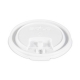 Lift Back and Lock Tab Cup Lids, Fits 8 oz Cups, White, 100/Sleeve, 10 Sleeves/Carton