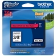 Brother 9mm (3/8") Black on Red Laminated Tape (8m/26.2') (1/Pkg) For use in TZ P-Touch: All TZ Machines