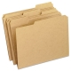 Dark Kraft File Folders with Double-Ply Top, 1/3-Cut Tabs: Assorted, Letter Size, 0.75" Expansion, Brown, 100/Box