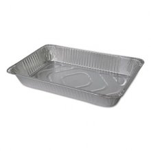 Aluminum Steam Table Pans, Full-Size Deep346 oz., 3.38" Deep, 12.81 x 20.75, 50/Carton