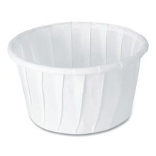 Treated Paper Souffle Portion Cups, 1.25 oz, White, 250/Bag, 20 Bags/Carton