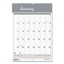 Bar Harbor Recycled Wirebound Monthly Wall Calendar, 12 x 17, White/Blue/Gray Sheets, 12-Month (Jan-Dec): 2023