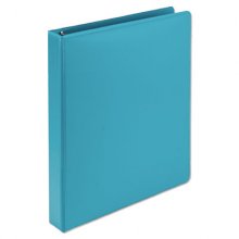 Earths Choice Biobased Durable Fashion View Binder, 3 Rings, 1" Capacity, 11 x 8.5, Turquoise, 2/Pack