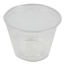 Souffle/Portion Cups, 1 oz, Polypropylene, Clear, 20 Cups/Sleeve, 125 Sleeves/Carton