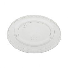 EarthChoice Strawless RPET Lid, Flat Lid, Fits 9 oz to 20 oz "A" Cups, Clear 1,020/Carton