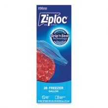 Zipper Freezer Bags, 1 gal, 2.7 mil, 9.6" x 12.1", Clear, 28/Box, 9 Boxes/Carton