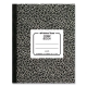 Composition Book, Quadrille Rule, Black Marble Cover, 10 x 7.88, 80 Sheets