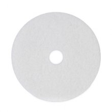 Polishing Floor Pads, 19" Diameter, White, 5/Carton