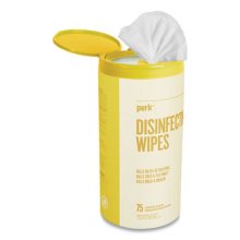 Disinfecting Wipes, 7 x 8, Lemon, 75 Wipes/Canister