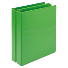 Earths Choice Biobased Durable Fashion View Binder, 3 Rings, 1" Capacity, 11 x 8.5, Lime, 2/Pack