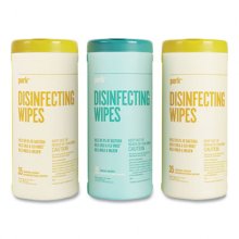 Disinfecting Wipes, 7 x 8, Fresh/Lemon, 35 Wipes/Canister, 3 Canisters/Pack