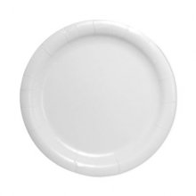 Bare Eco-Forward Clay-Coated Paper Dinnerware, Plate, 9" dia, White, 500/Carton