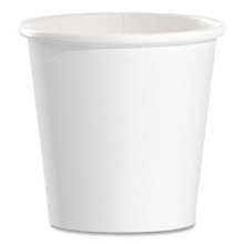 Polycoated Hot Paper Cups, 4 oz, White, 50 Bag, 20 Bags/Carton