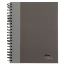Royale Wirebound Business Notebooks, 1 Subject, Medium/College Rule, Black/Gray Cover, 8.25 x 5.88, 96 Sheets
