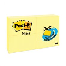 Original Pads in Canary Yellow, Value Pack, 3" x 5", 100 Sheets/Pad, 24 Pads/Pack
